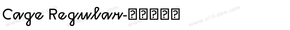 Cage Regular字体转换